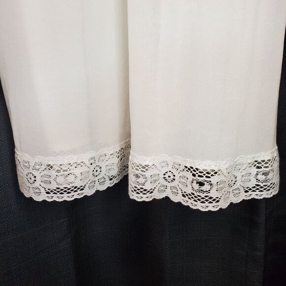 Vintage Margit Brandt For R USA Ivory Sheer Knee Length Slip Women's Size Medium - Picture 12 of 12